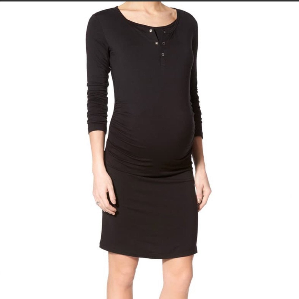 Lab40 - Black Wendy Dress Maternity/Nursing Dress
